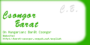 csongor barat business card