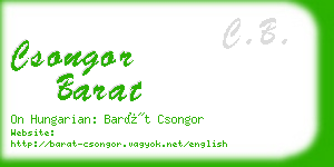 csongor barat business card